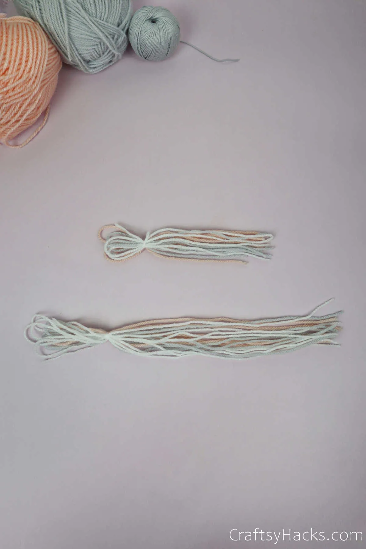 two bundles of yarn