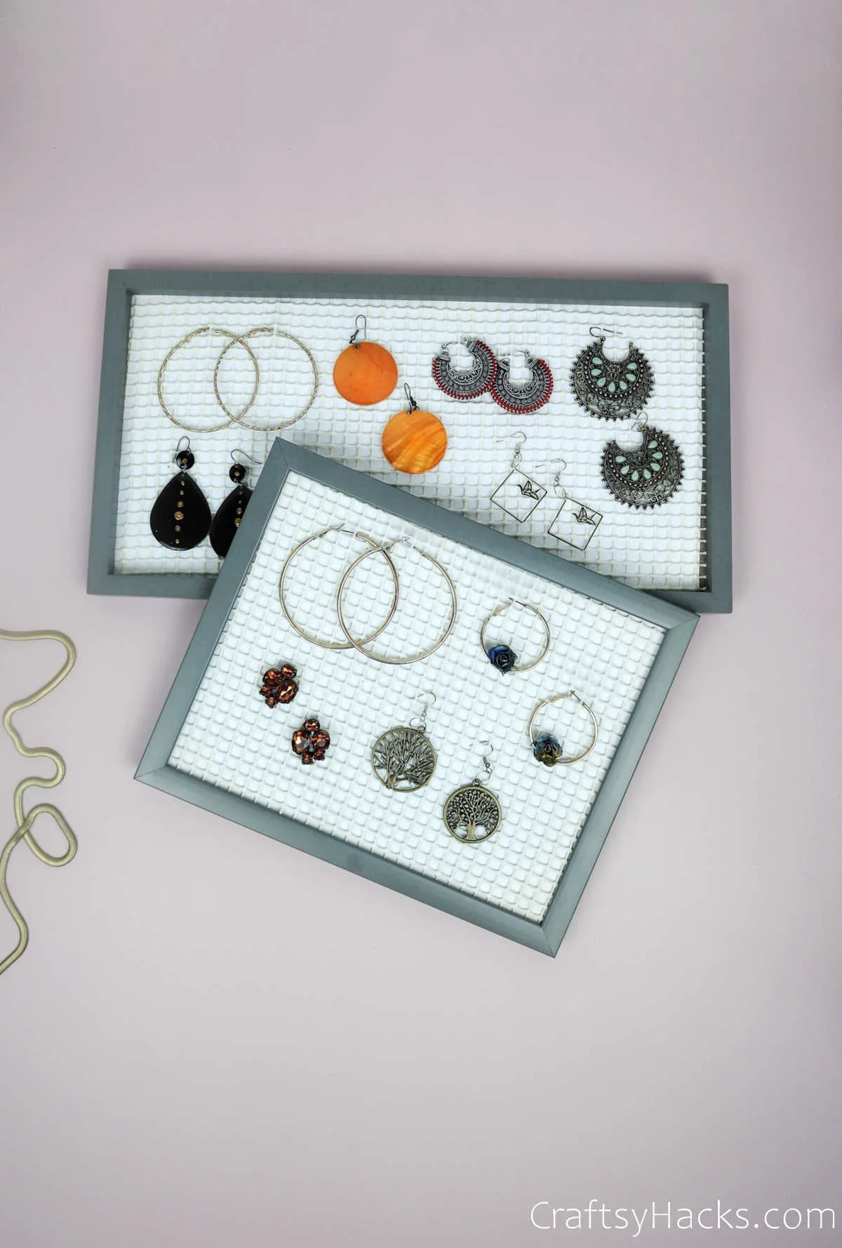 organizers full with earrings