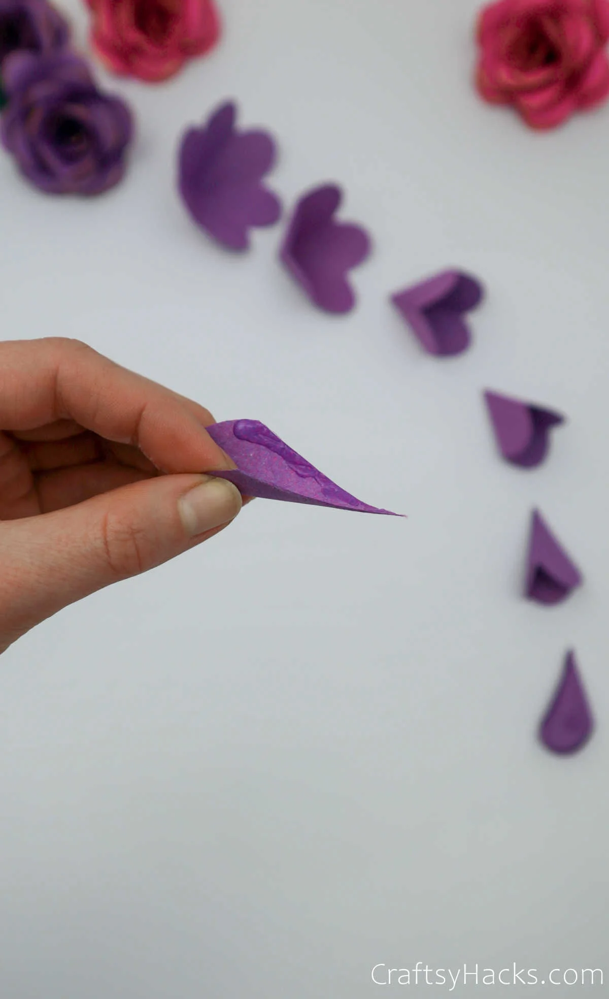 folding paper with glue