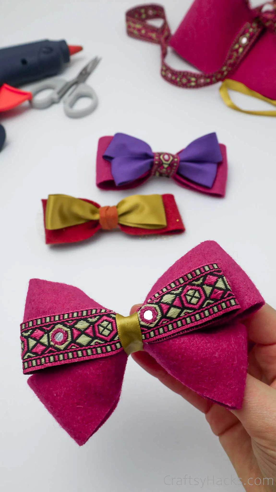 how to make hair bows with fabric