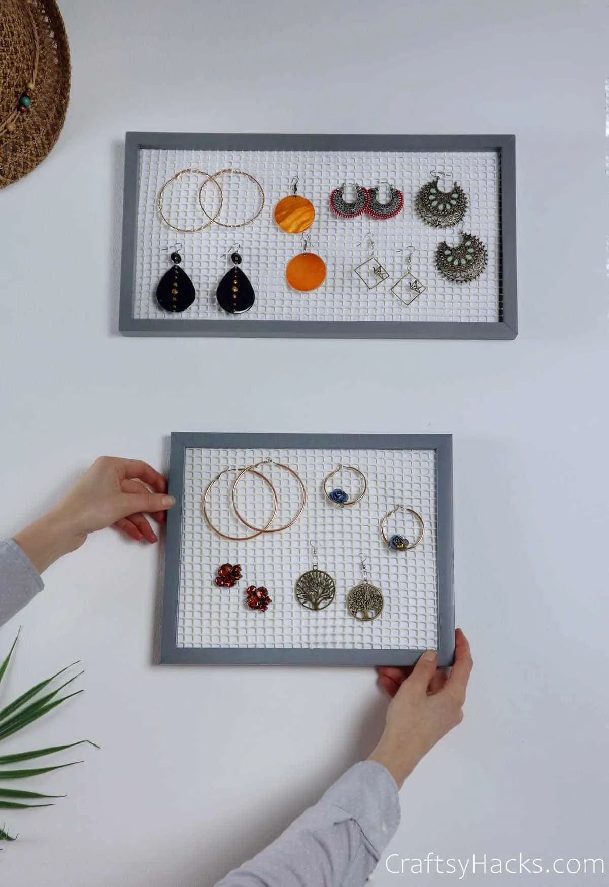 hanging diy earring holders