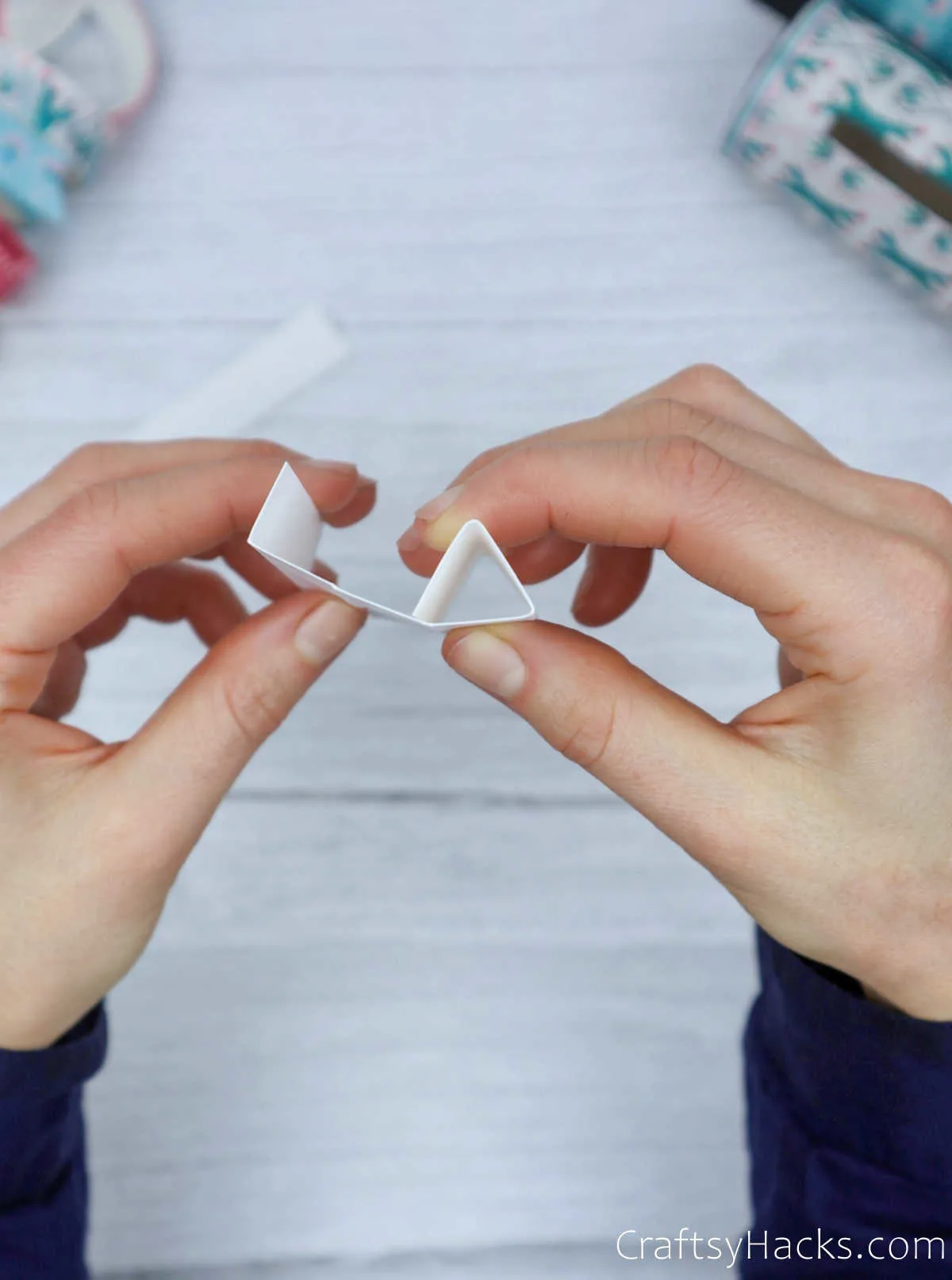 folding paper into triangle