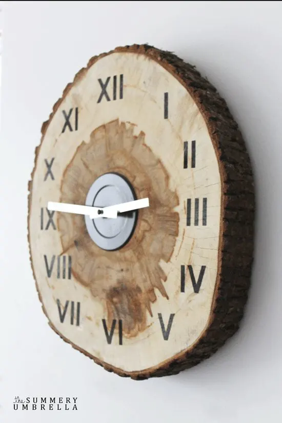 Wood slice clock