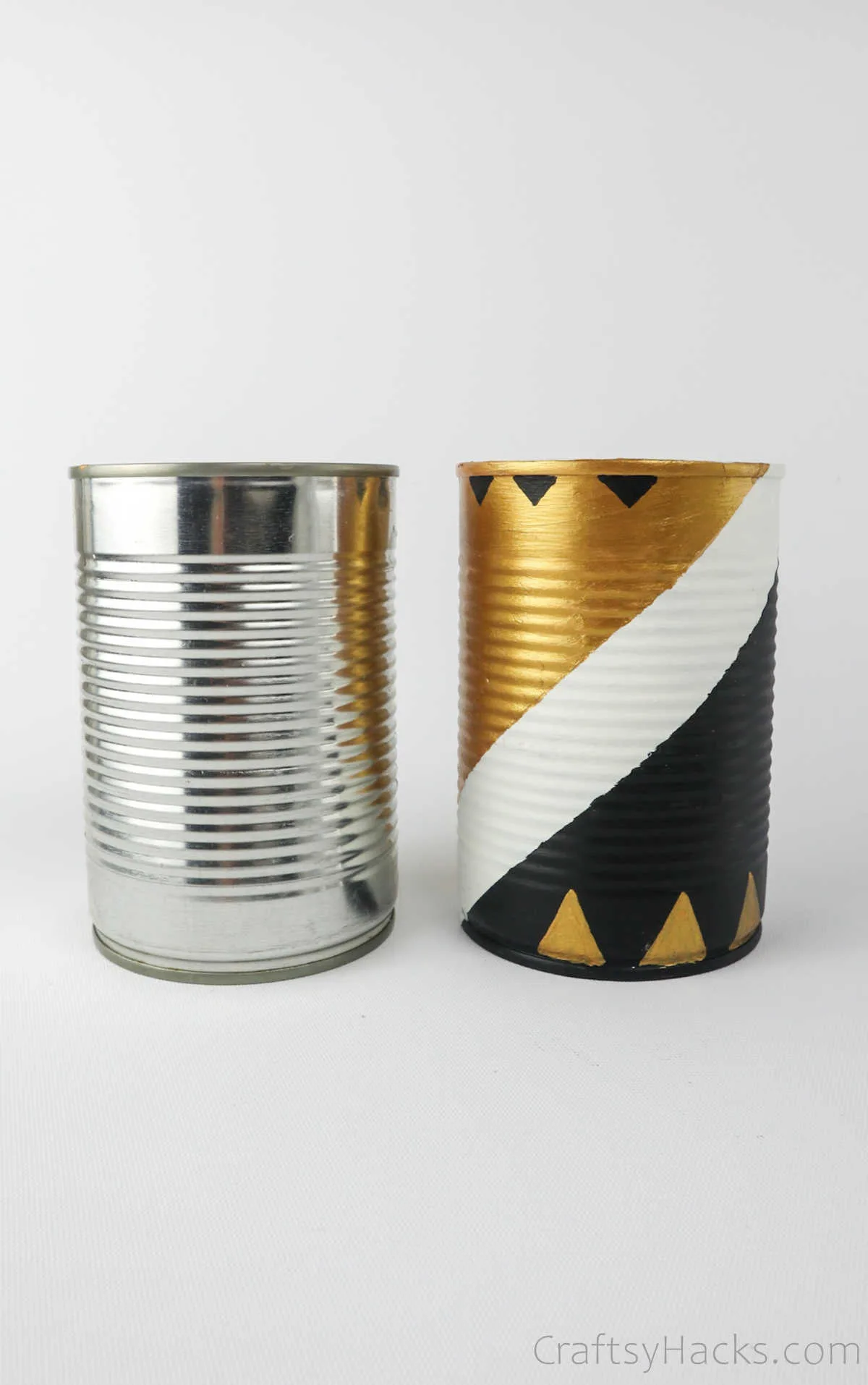 plain can side by side with painted can