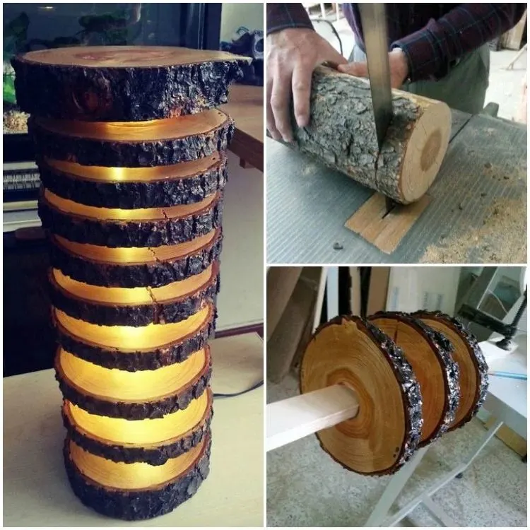 Log lamp