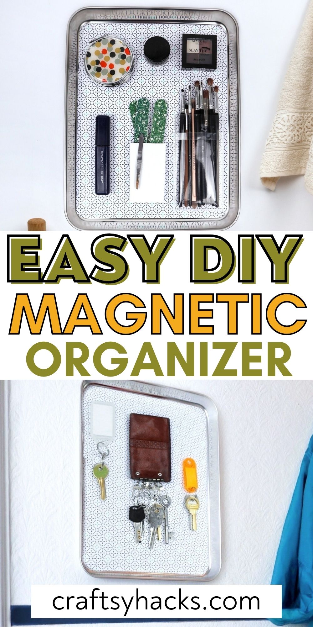 easy diy magnetic organizer