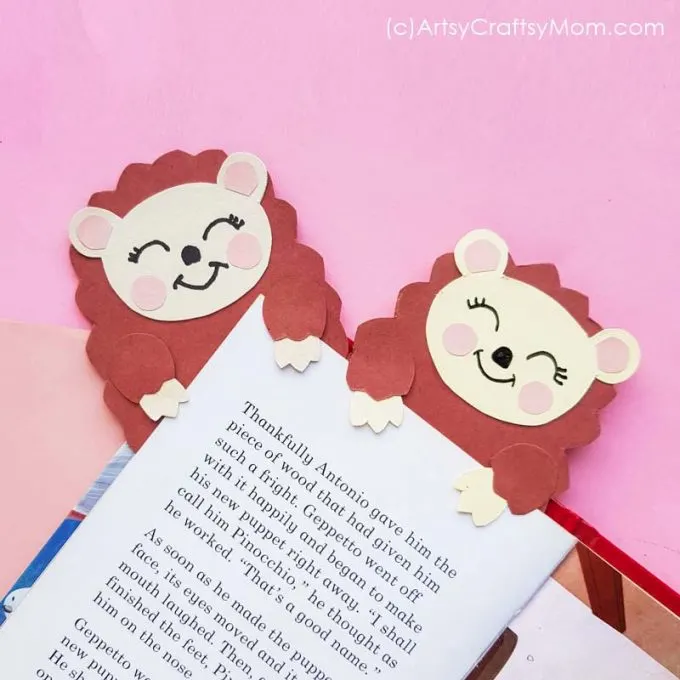 Hedgehog bookmark