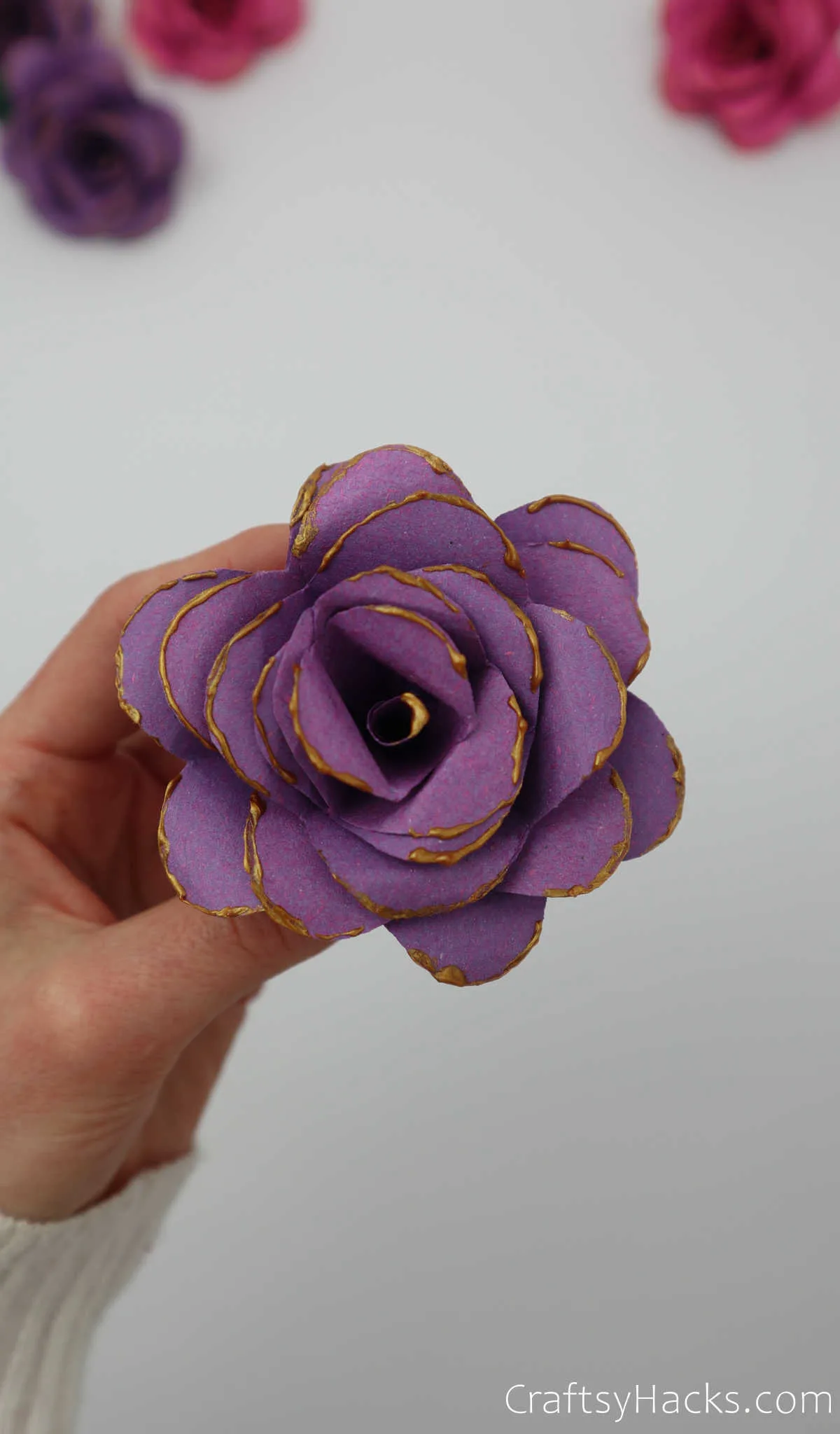completed purple flower