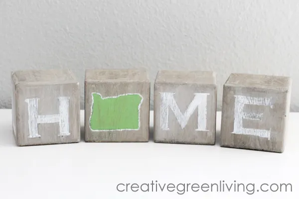 Rustic Home State Art Blocks