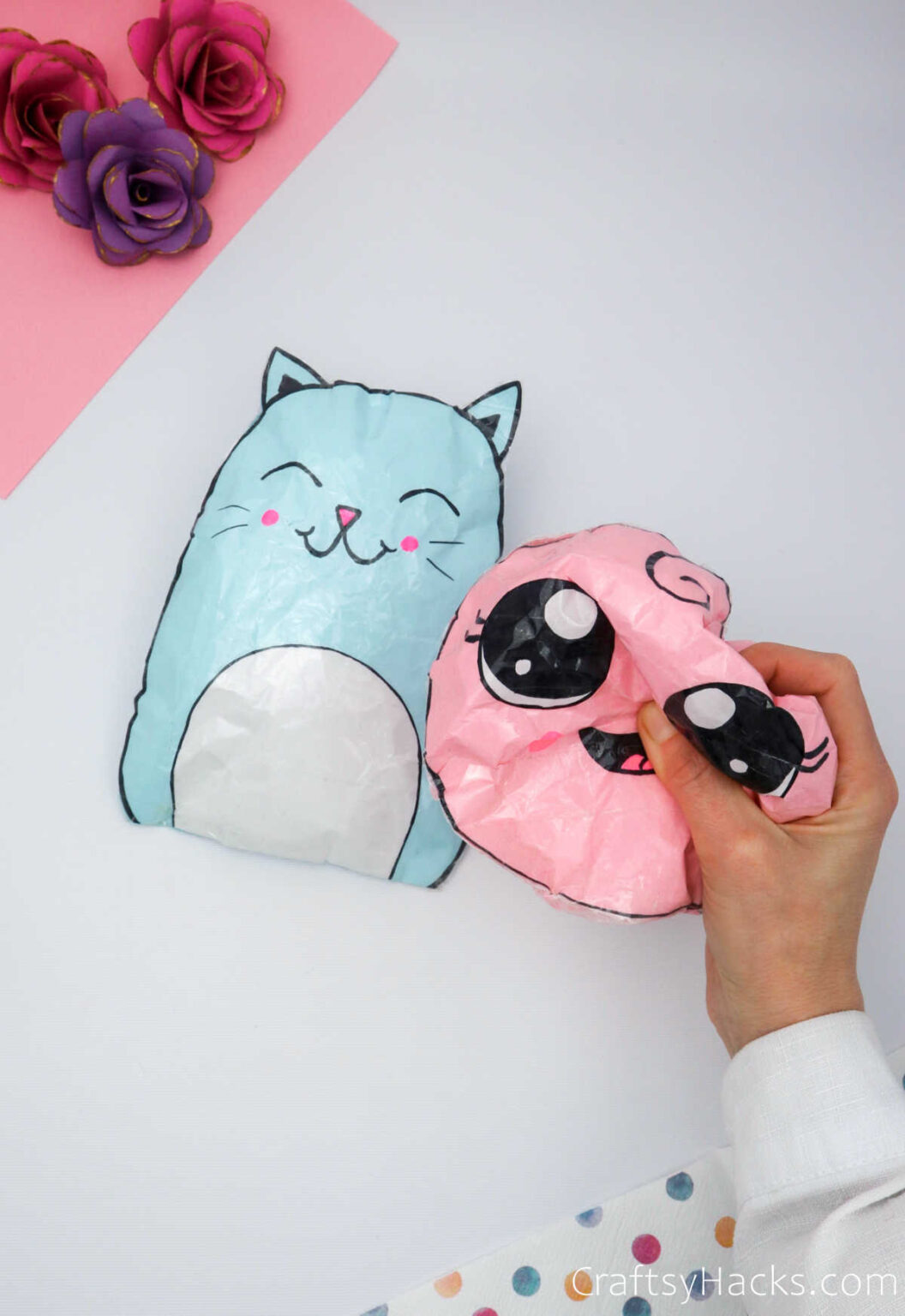 How To Make Paper Squishies Step by step Tutorial Craftsy Hacks