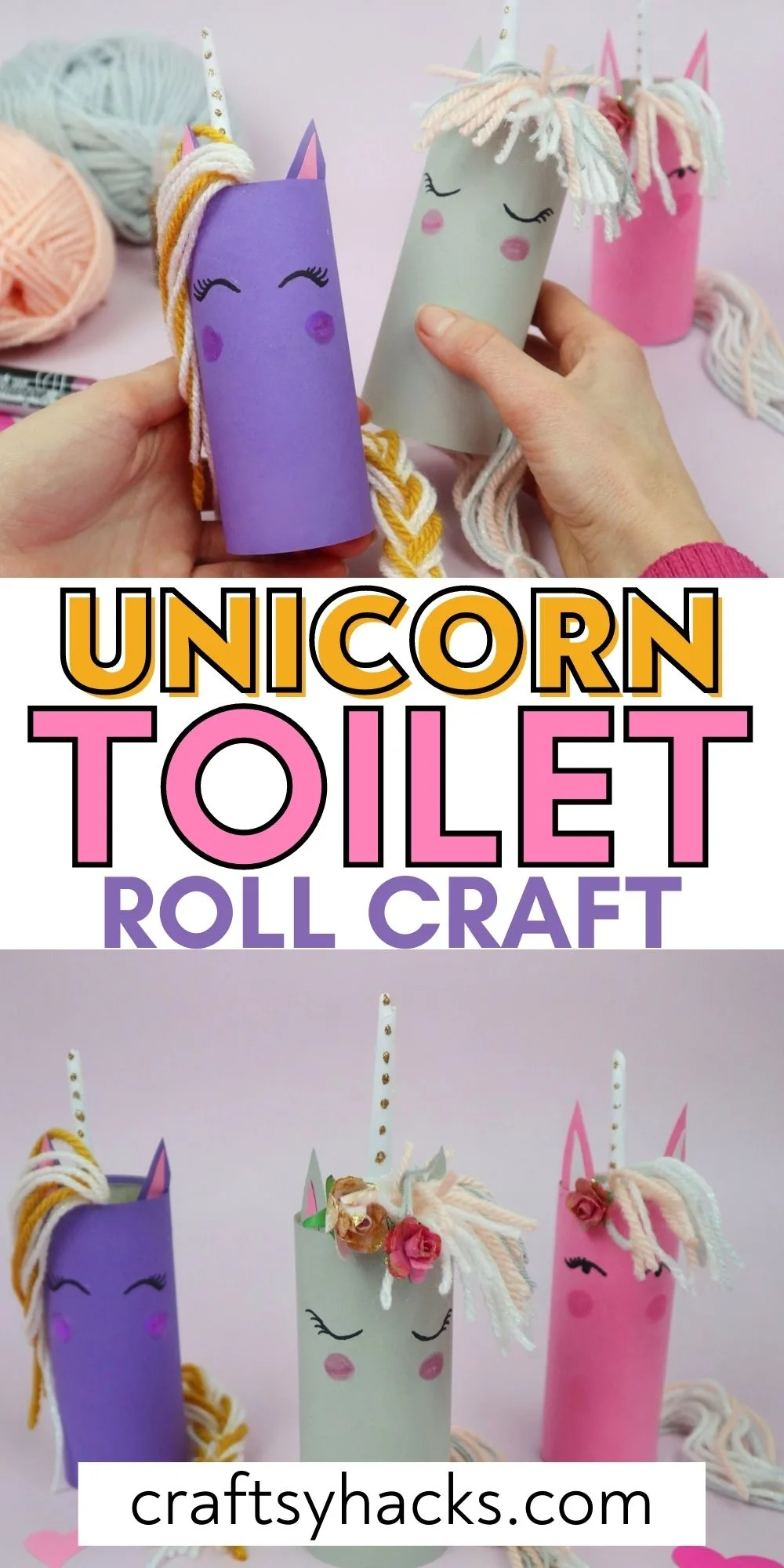unicorn toilet roll craft