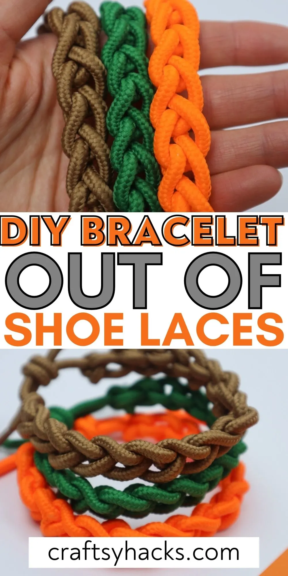 diy bracelet out of shoe laces