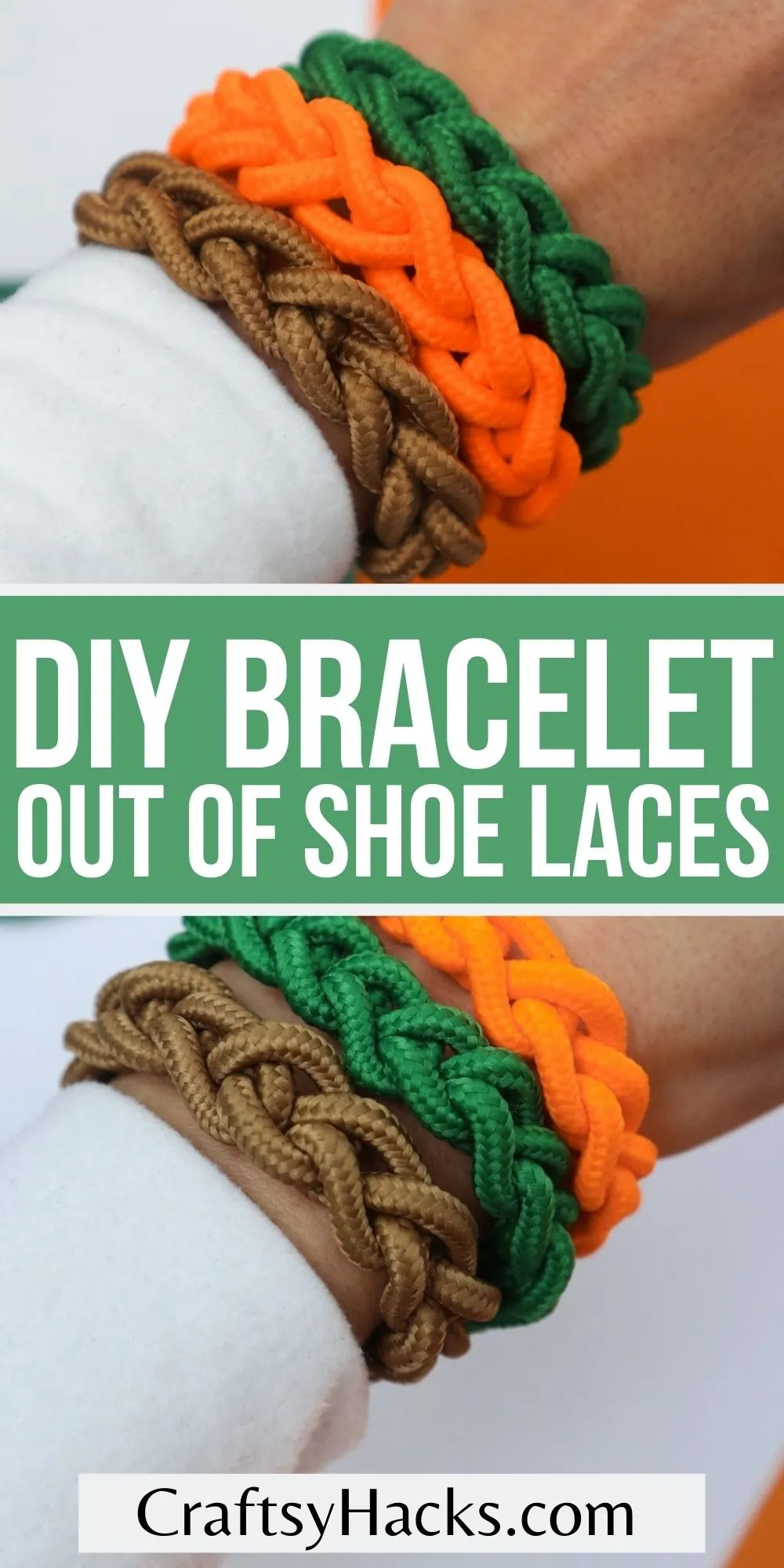 diy bracelet out of shoe laces