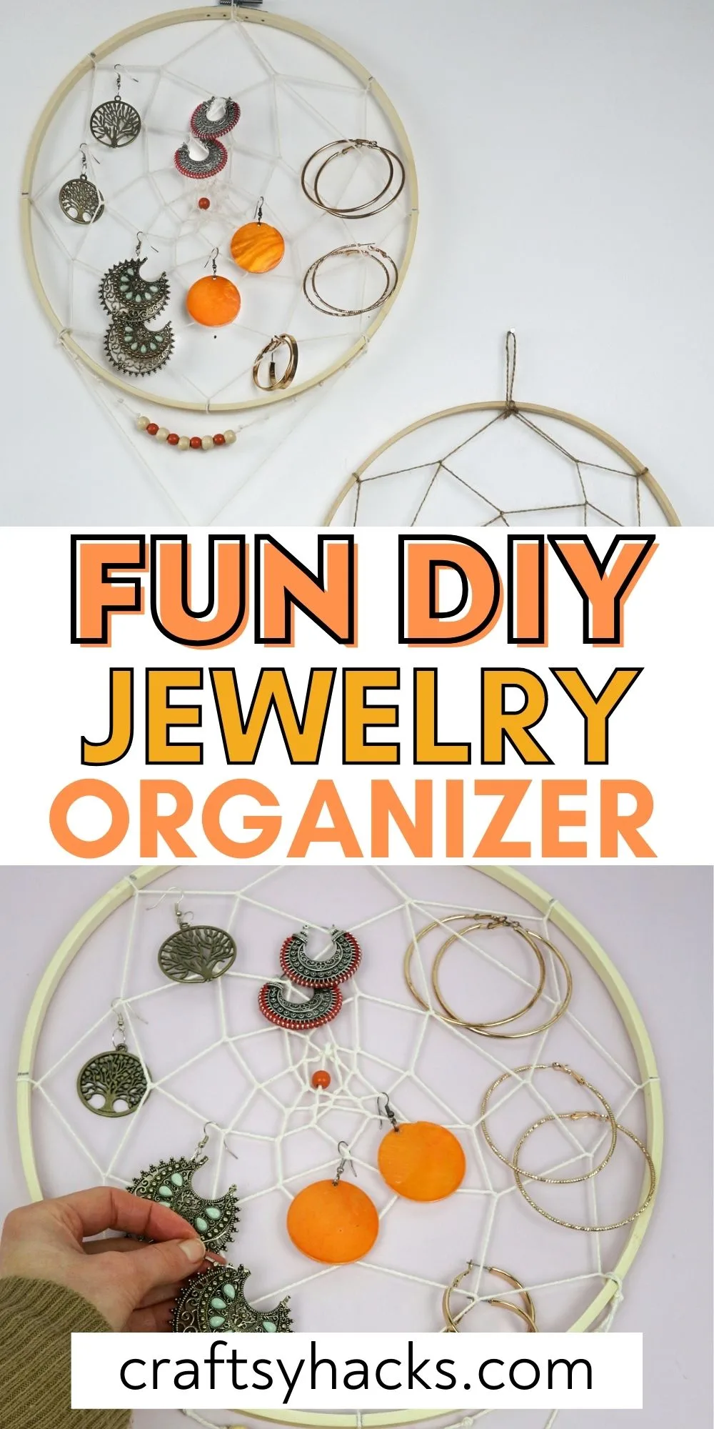 fun DIY jewelry organizer