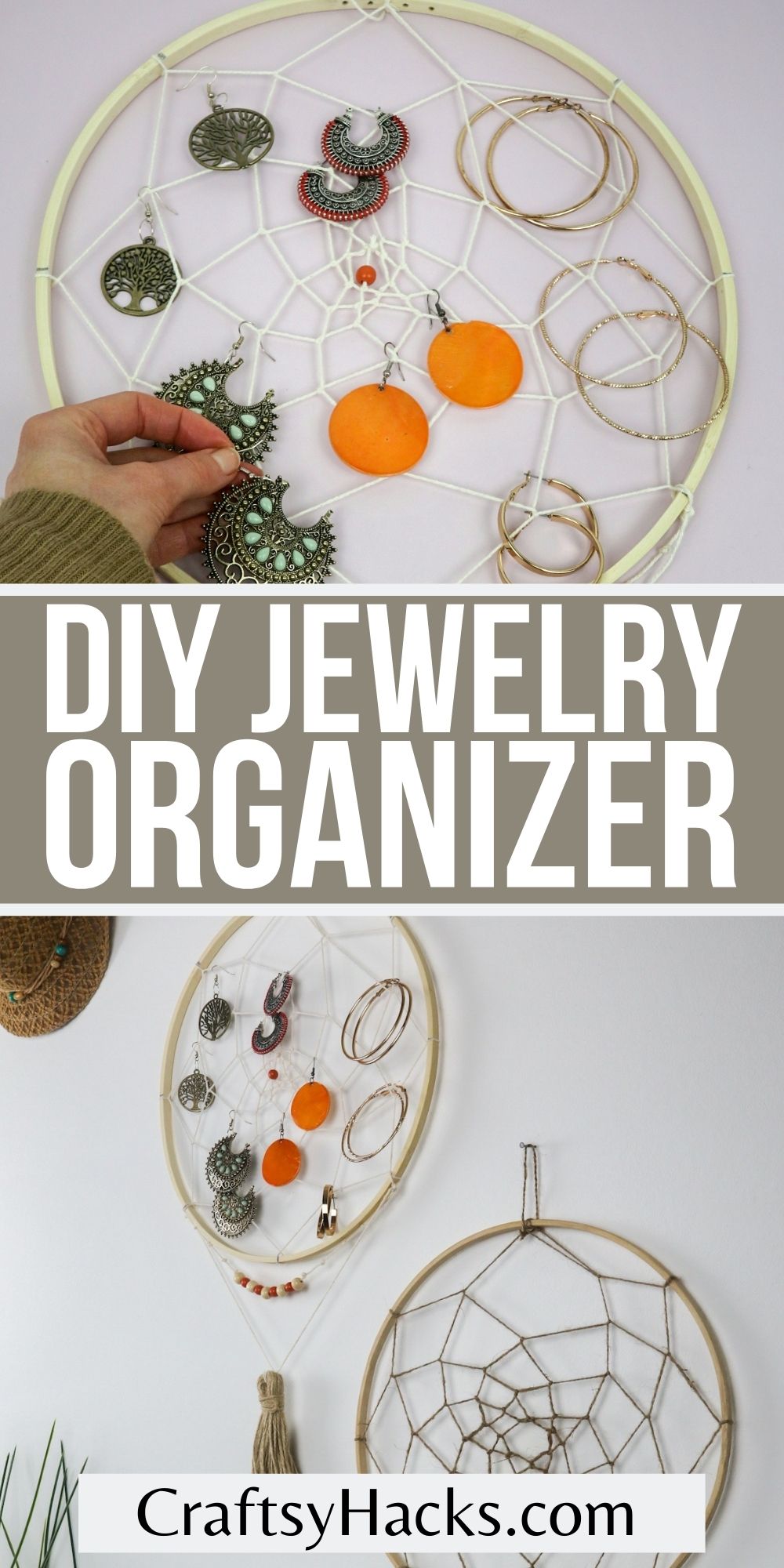 DIY jewelry organizer