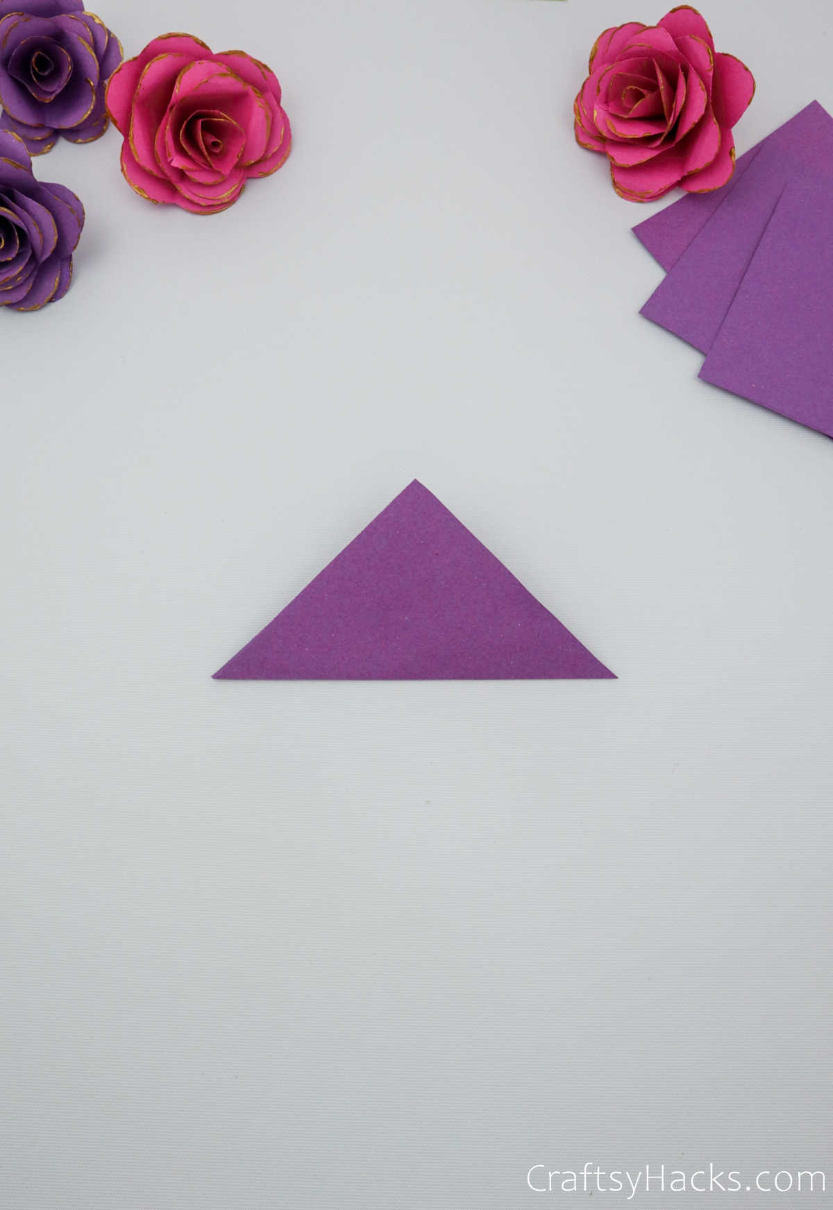 purple paper triangle