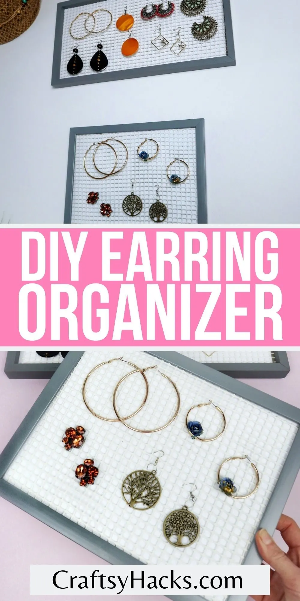 diy earring organizer
