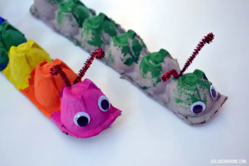 Egg Carton Caterpillars