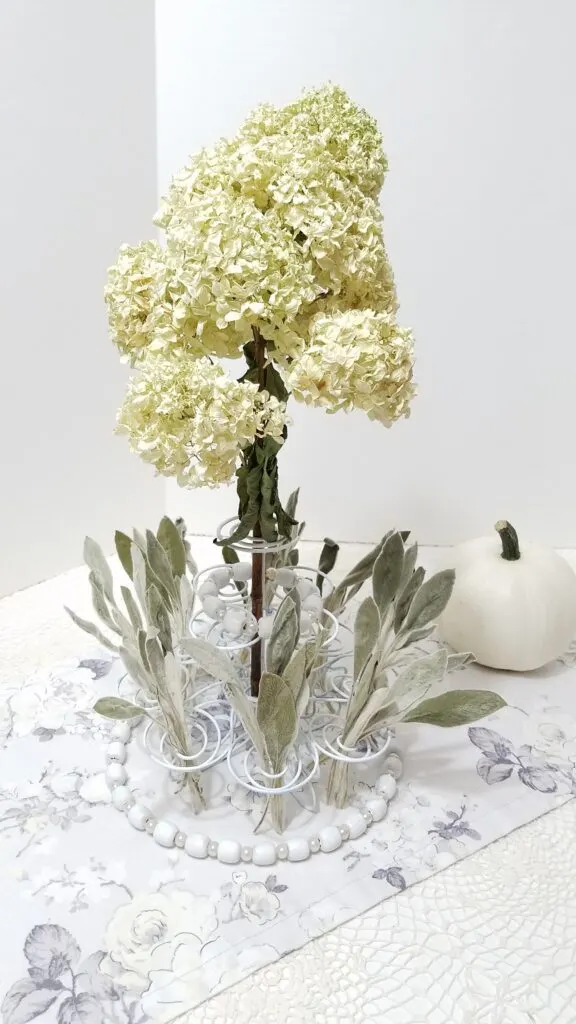 DIY White Pumpkin Centerpiece