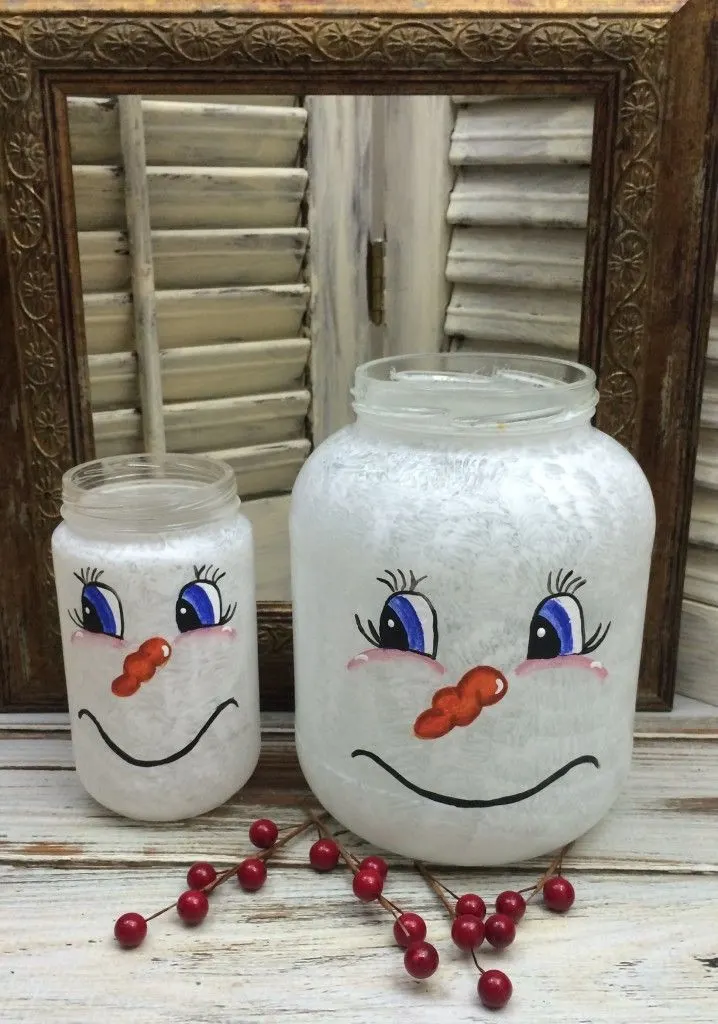 DIY Snowman Lantern