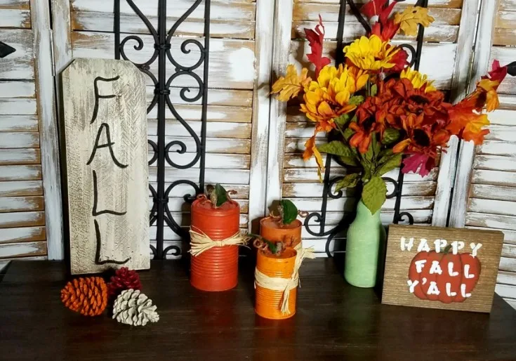 DIY Tin Can Pumpkins