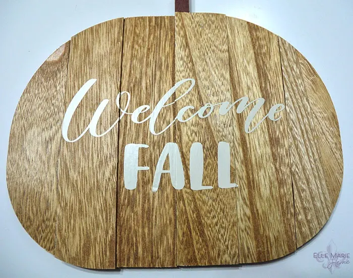 Welcome Fall Wood Pumpkin Sign