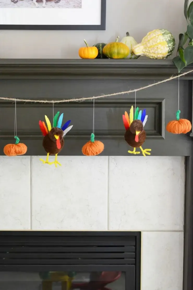 Turkey And Pumpkin Garland