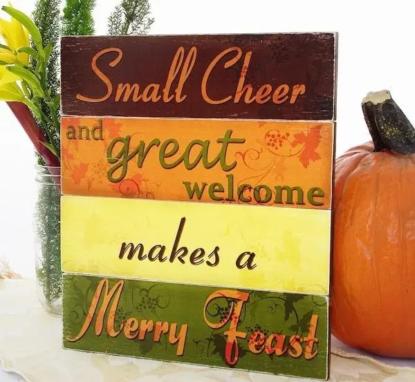 Merry Feast Thanksgiving Sign