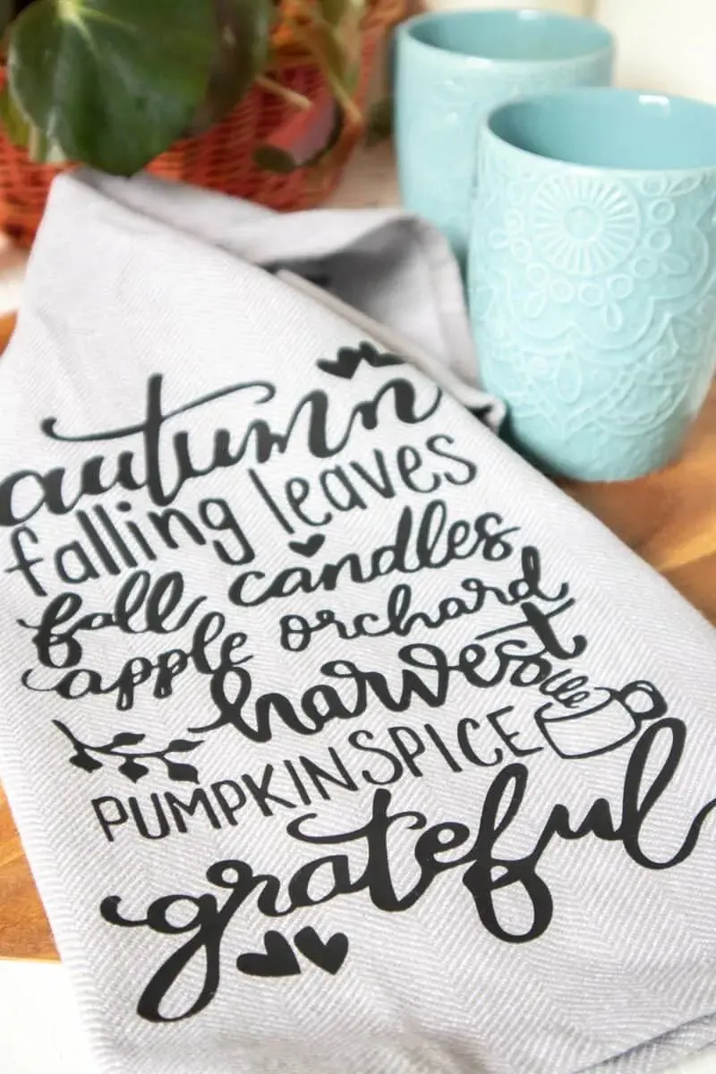 DIY Fall Tea Towel