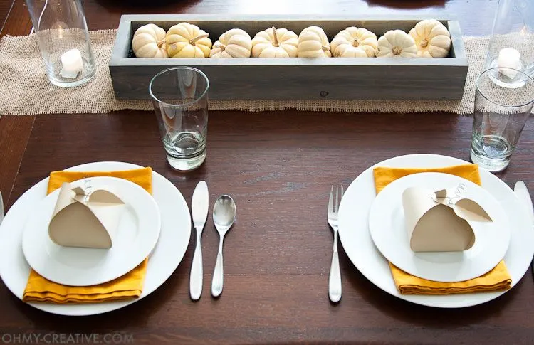 DIY Pumpkin Place Setting