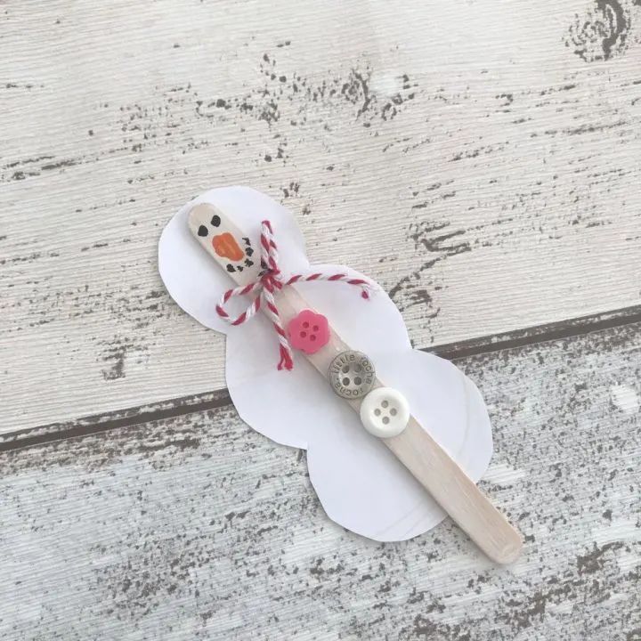 Snowman Popsicle Stick