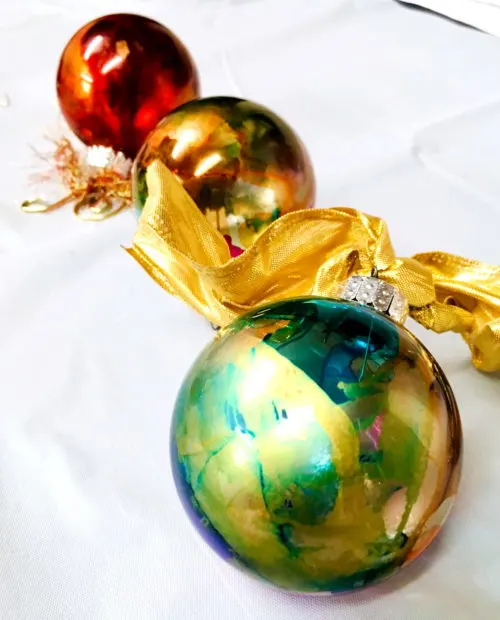 Alcohol Ink Ornaments