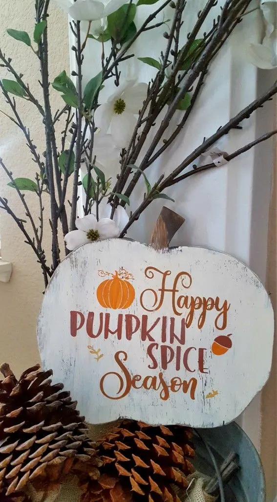 DIY Wood Pumpkin Sign