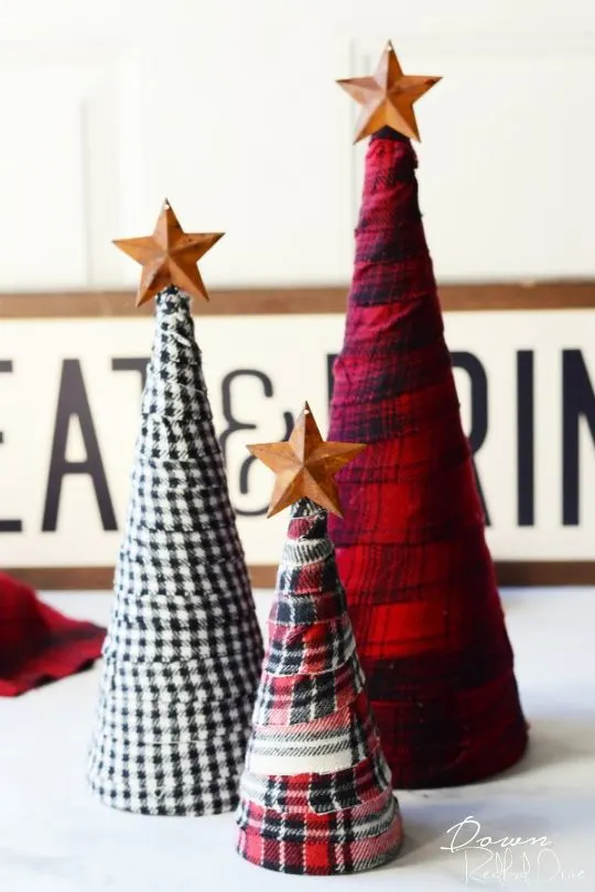 DIY Flannel Trees