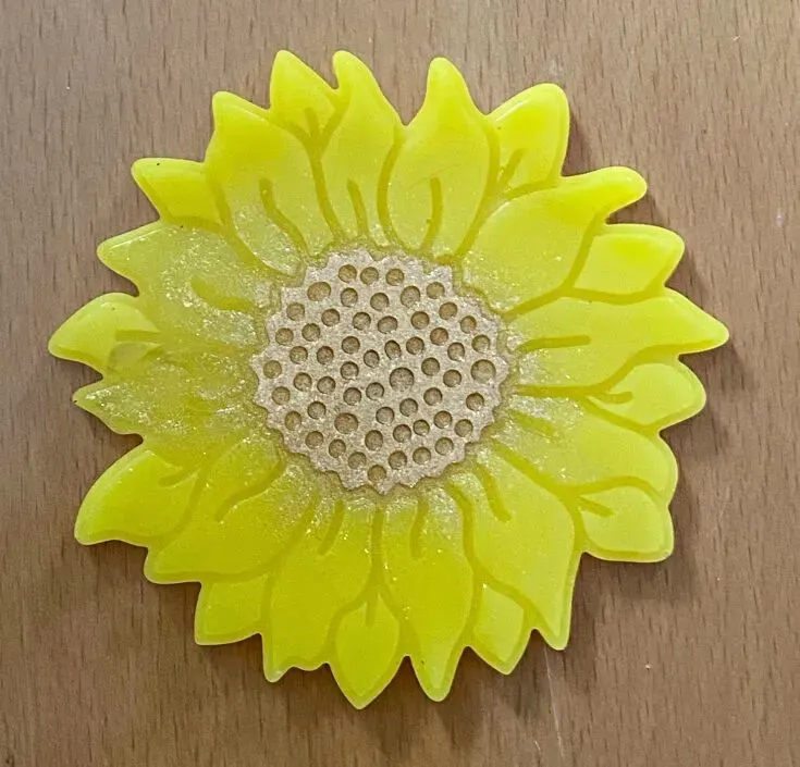 Resin Sunflower Coasters