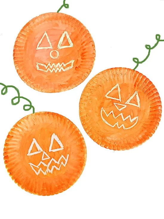 Paper Plate Jack-O-Lantern