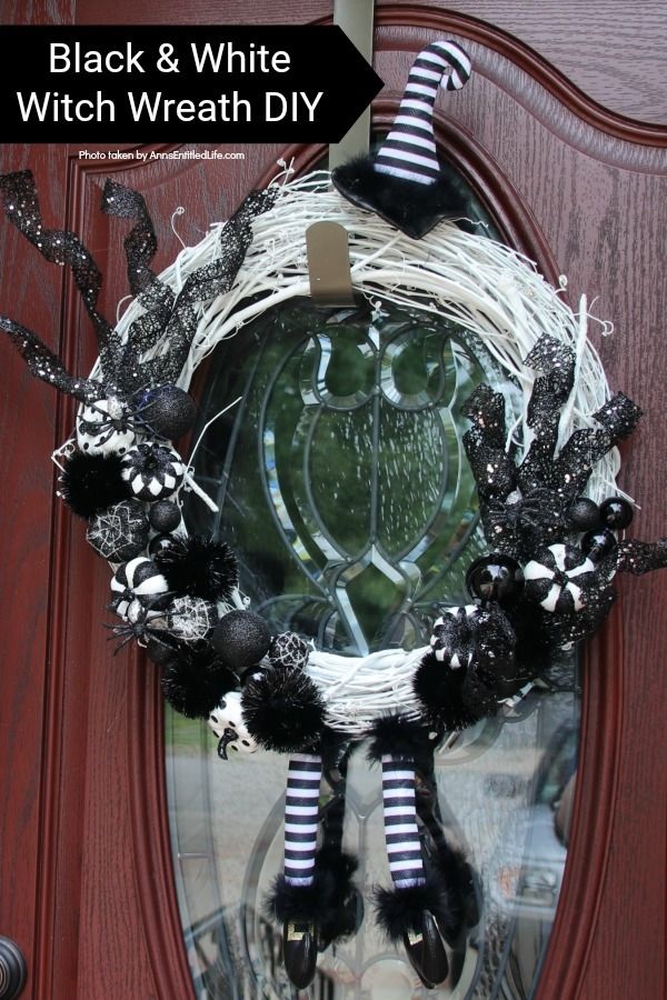 Black And White Witch Wreath