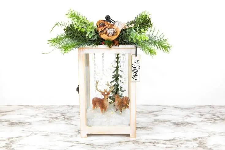 Winter Lantern Terrarium Home