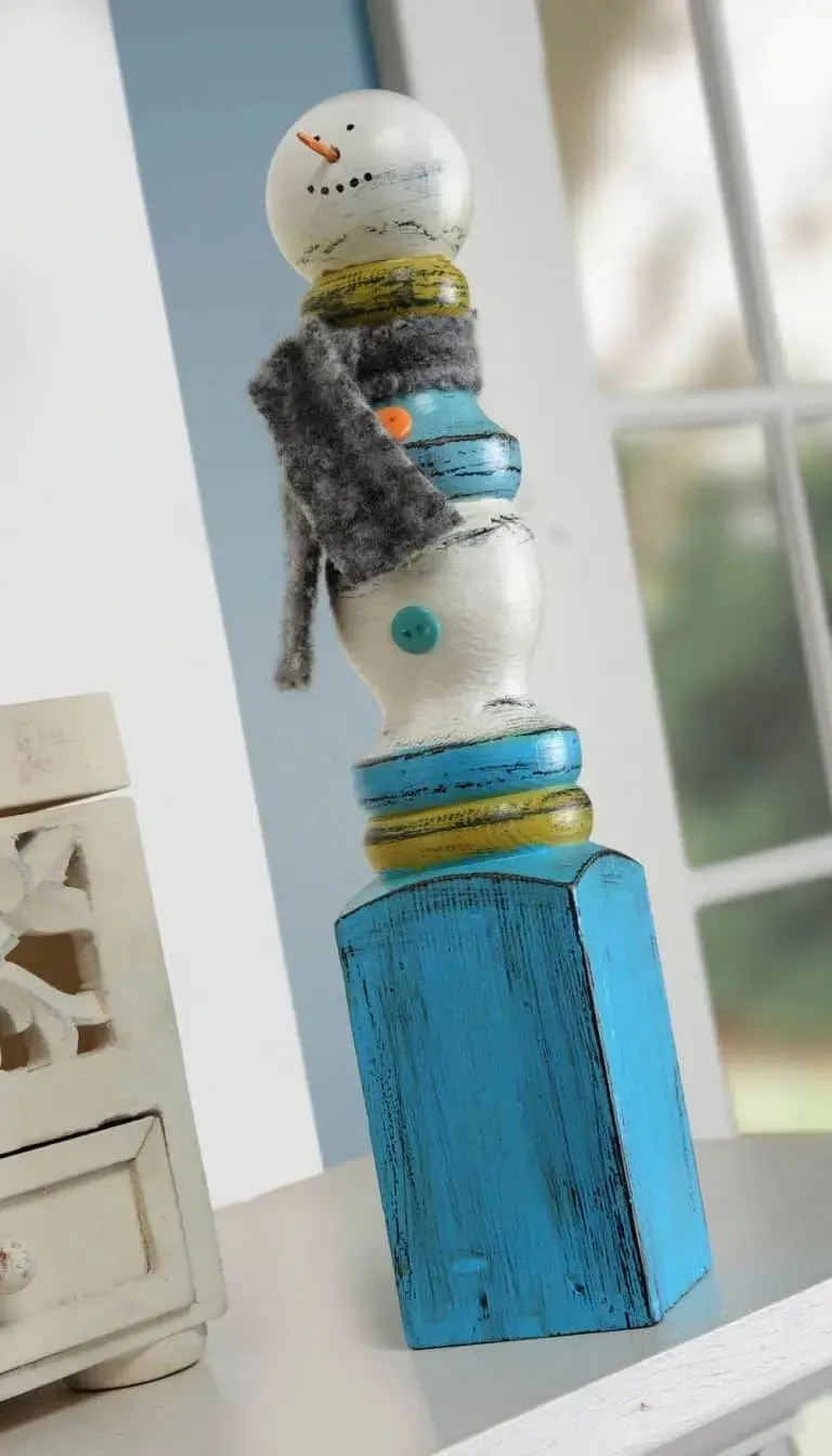 Easy Spindle Snowman Craft