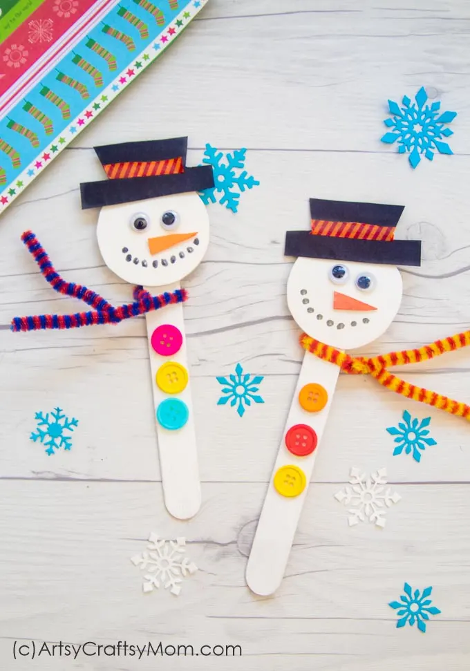 Popsicle Snowman