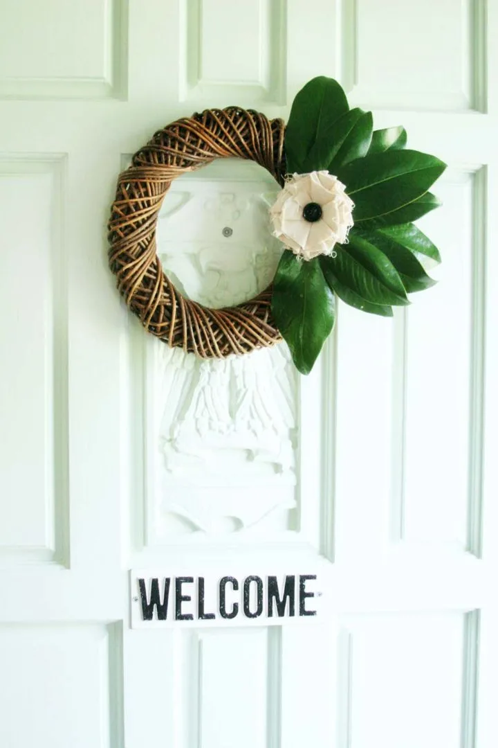 DIY Fall Magnolia Wreath