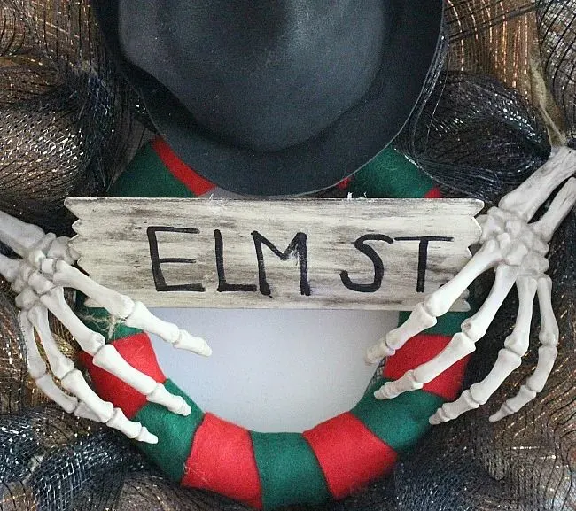 Freddy Krueger Halloween Wreath