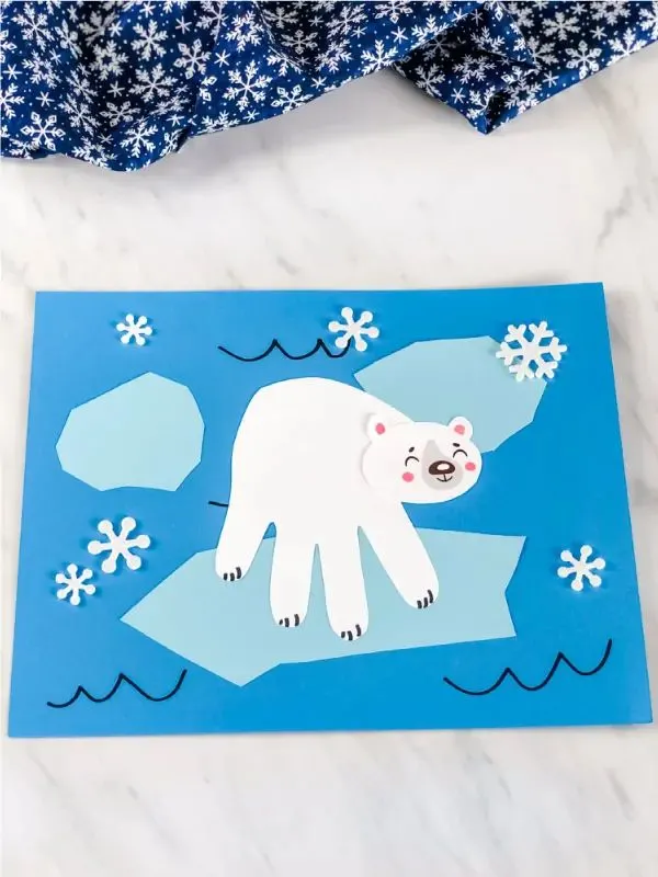 Polar Bear Handprint Craft