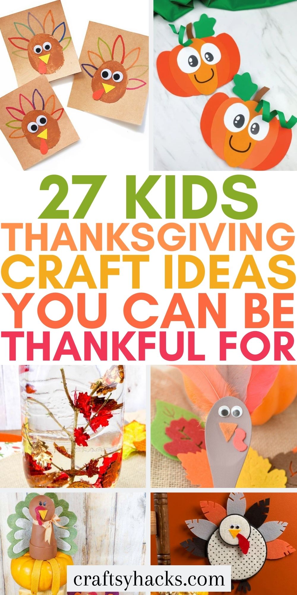 27 Thanksgiving Crafts for Kids - Craftsy Hacks