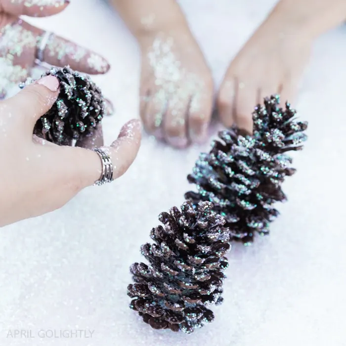 Glitter Pinecone Craft