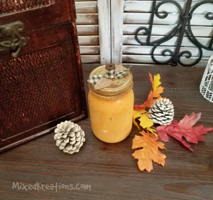 Pickle Jar Pumpkin Craft