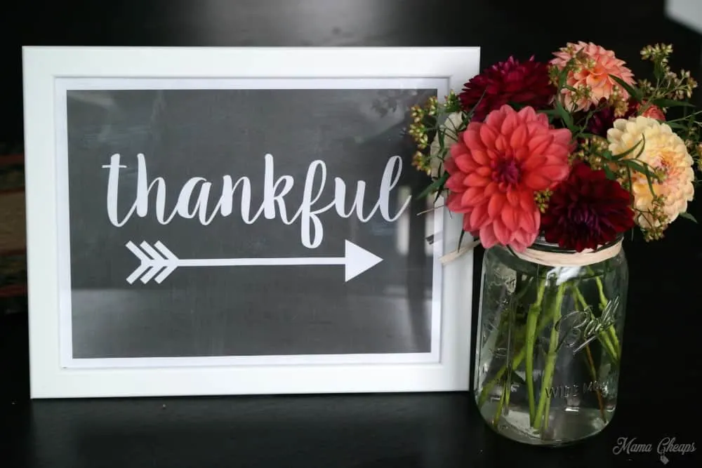 Printable Thankful Sign