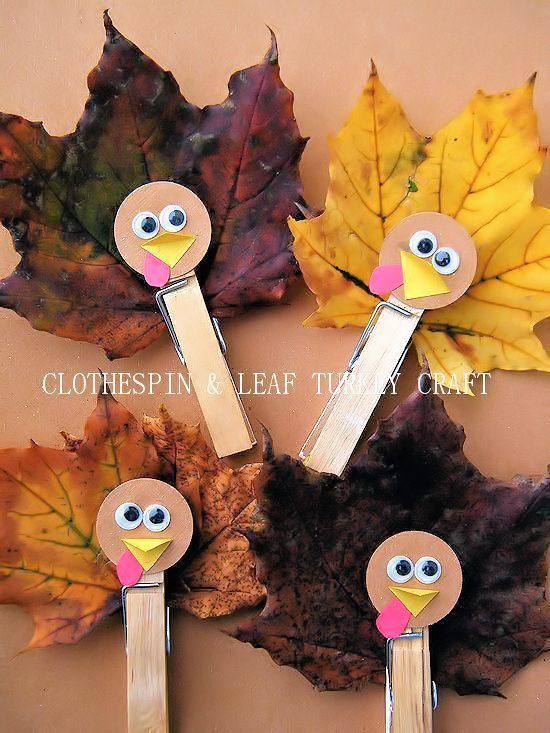 Clothespin and Leaf Turkey