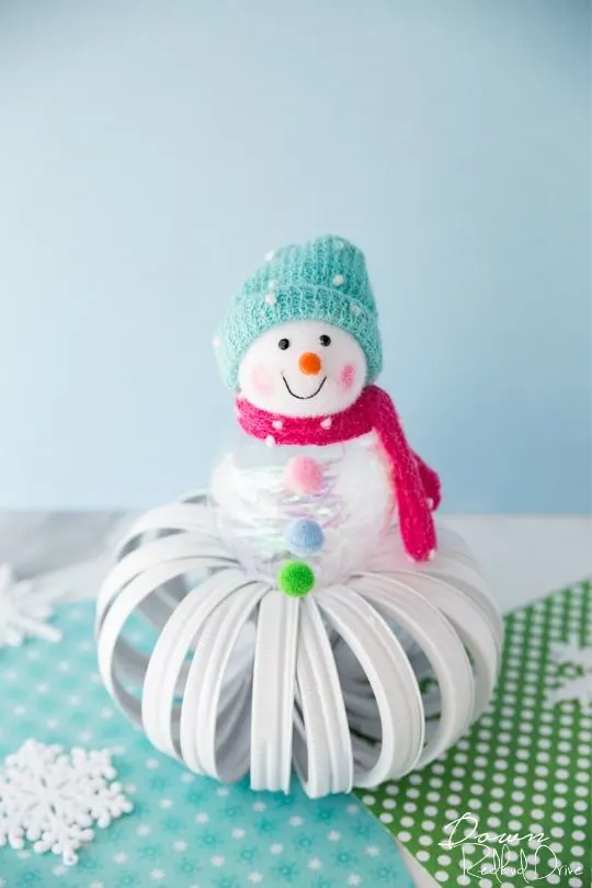 Mason Jar Lid Snowman