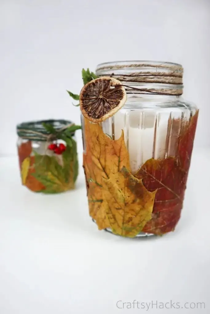 DIY Leaf Candle Holder